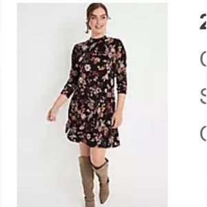 Maurice’s 24/7 floral mock neck mini dress size 0x